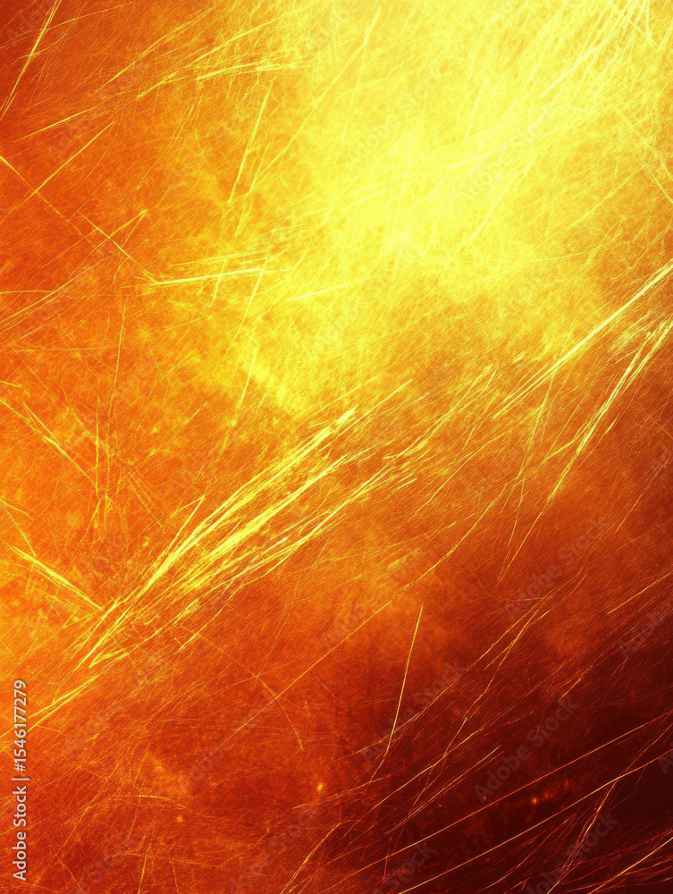 Poster an abstract bright yellow to red gradient background with dynamic diagonal light streaks for modern 