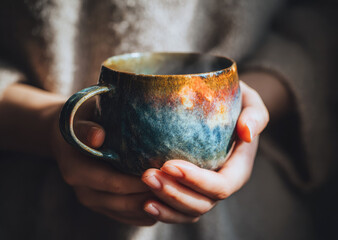 close-up of hands gently holding ceramic mug, artistic solitude with mindfulness energy" --chaos 25 --ar 3:2 --stylize 70 --v 7 Job ID: 555fbd0c-a93e-4672-86ce-d3df1f5db19b