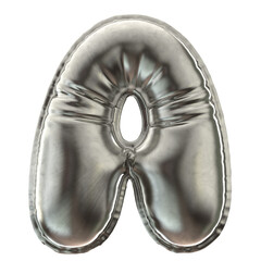 A letter Silver ballon