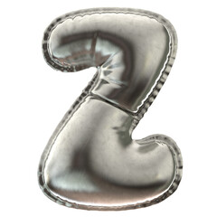 Z letter Silver ballon