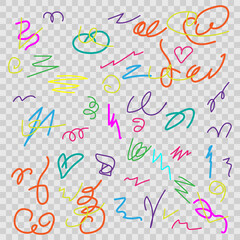 An abstract background of multicolored curved lines