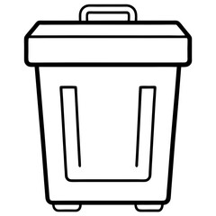 Hospital Trash Can Icon Outline Design