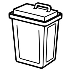 Hospital Trash Can Icon Outline Design