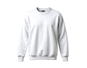 Fototapeta premium Stylish white sweatshirt on transparent background.