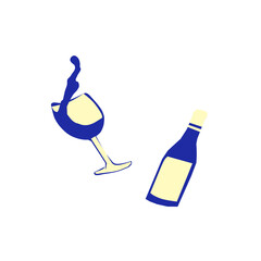 Kieliszek wina – ilustracja © Laura