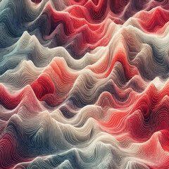 "Whispers of Color: A Dance of Waves and Silk"
