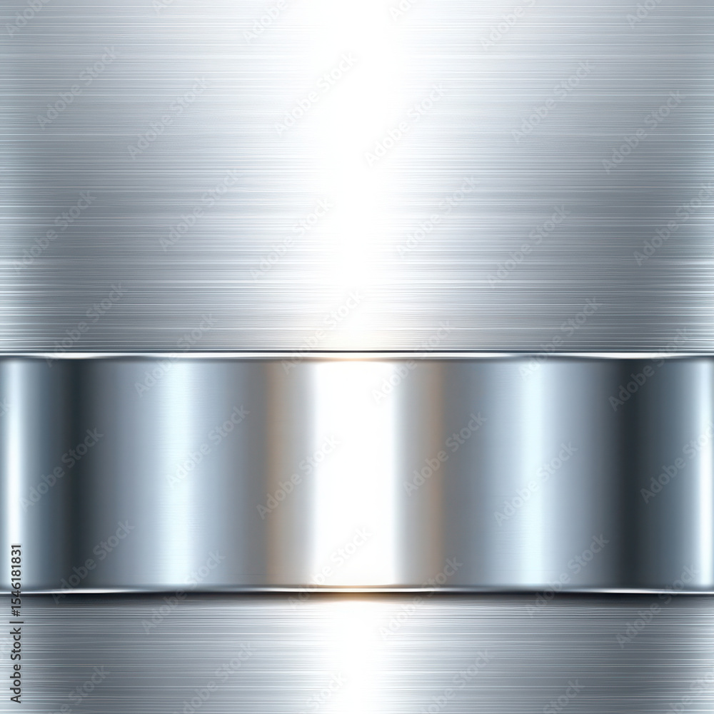 Poster brushed metal background with shiny polished stripe. modern abstract pattern design for industrial p