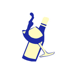 Kieliszek wina – ilustracja © Laura