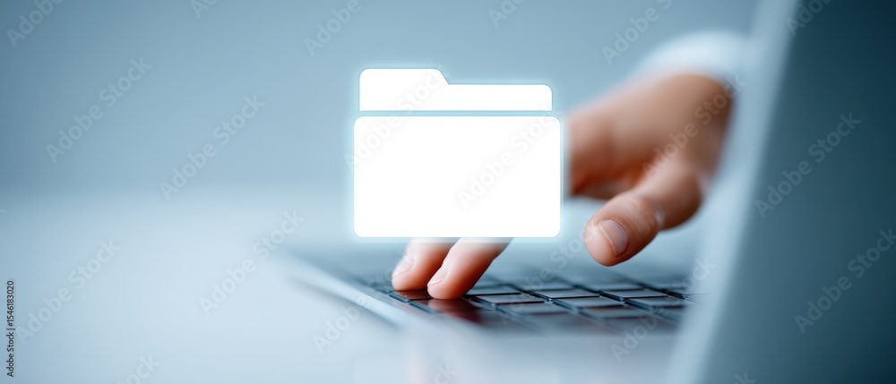 Aufkleber digital file management office workspace visual content modern environment close-up view productivit