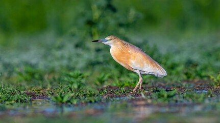 Squacco Heron (Ardeola ralloides) is seen in almost all wetlands in Turkey.