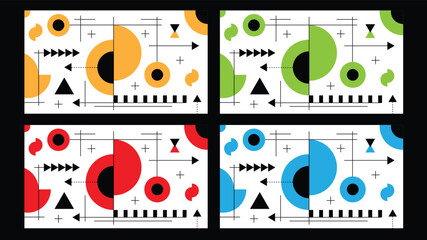 Different Shapes Lines Triangles and Circles Line Art Tech Blueprint Background. Graphic design elements and resources vector art