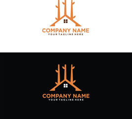 Real Estate with tree logo design