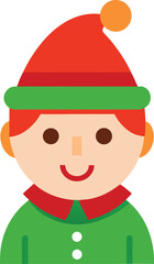Flat Style Vector Art Christmas Character With Festive Hat Fr