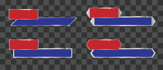 Modern News Lower Third Frame Template on Transparent Background. Graphic design elements and resources vector art