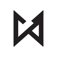 Abstract minimalist geometric logo brand design