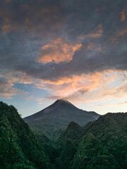 Drone Aerial Photo of Mount Merapi