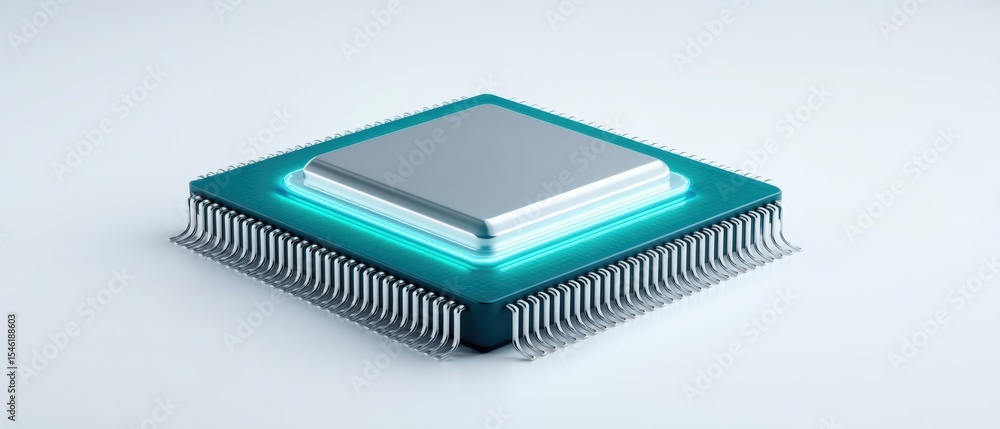 Poster innovative technology advancements in microchip design digital realm product showcase futuristic set