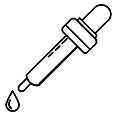 Medical Dropper Outline Vector