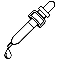 Medical Dropper Outline Vector