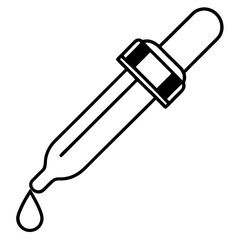 Medical Dropper Outline Vector