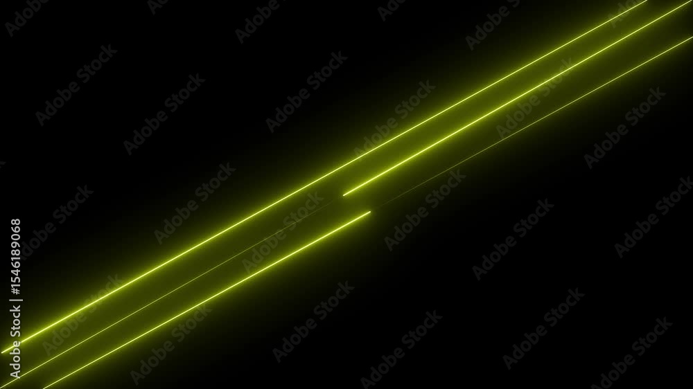 Poster glowing neon line icon black background. neon line animation. neon lights blinking lines moving anim