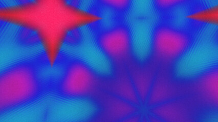 Obraz premium Abstract Radiant Burst with Soft Grain Texture, Symmetrical Glow Pattern in Psychedelic Style, Radiating Circular Abstract with Subtle Noise, Kaleidoscopic Starburst with Gradient Flow