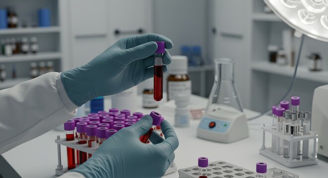 Blood Sample Analysis: Medical Research in the Lab
