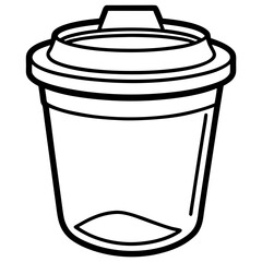 Medical Urine Jar Outline Vector