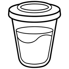 Medical Urine Jar Outline Vector