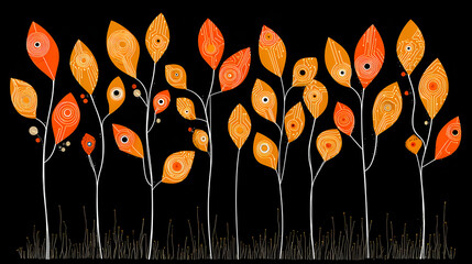 forest made of chrome trees with glowing circuits instead of leaves