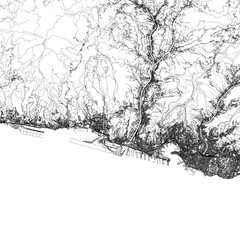 3D illustration of city and urban in Genoa Italy