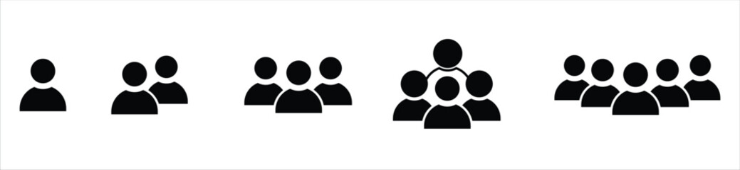 User and Group Icon Set – People and Team Symbol Collection