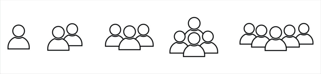 User and Group Icon Set – People and Team Symbol Collection