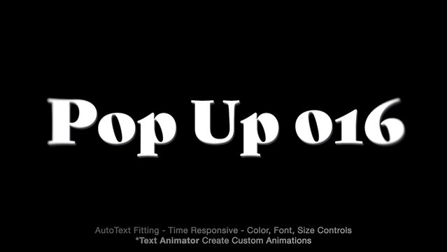 Pop Up Text Overlay (16) Editable Color, Font & Animation | Easy Animator Controls to Create Custom Text Animations
