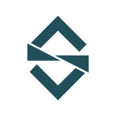 Abstract minimalist geometric logo brand design