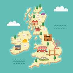 UK COUNTRY MAP, Great Britain, England, Island, United Kingdom
