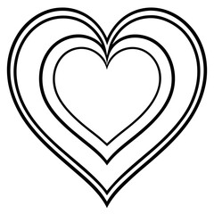 Minimal Double Heart Outline