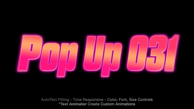 Pop Up Text Overlay (31) Editable Color, Font & Animation | Easy Animator Controls to Create Custom Text Animations
