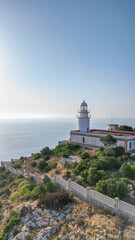 Aéreas del Cabo de San Antonio , Acantilados y Faro , en Alicante , Jávea / Xavea , España
