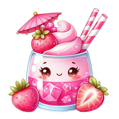 strawberry juice in a glass