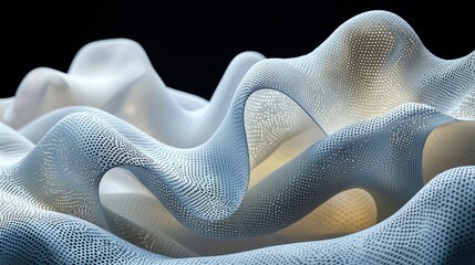 Abstract wavy textile design