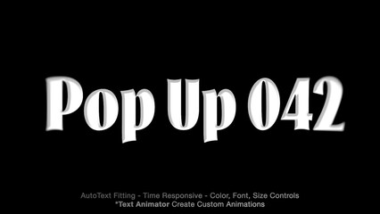 Pop Up Text Overlay (42) Editable Color, Font & Animation | Easy Animator Controls to Create Custom Text Animations
