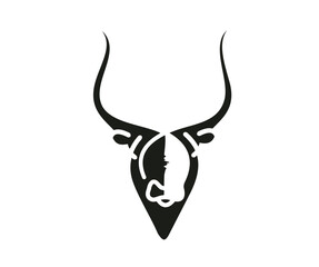horn design silhouette, horn mascot