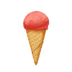 png digital drawing of sea ocean travel - ice cream in a cone, for your design