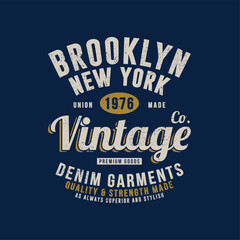 Fototapeta premium vintage style textile print design as vector with typo