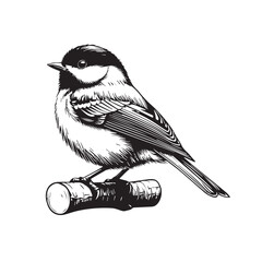 Naklejka premium bird on a branch