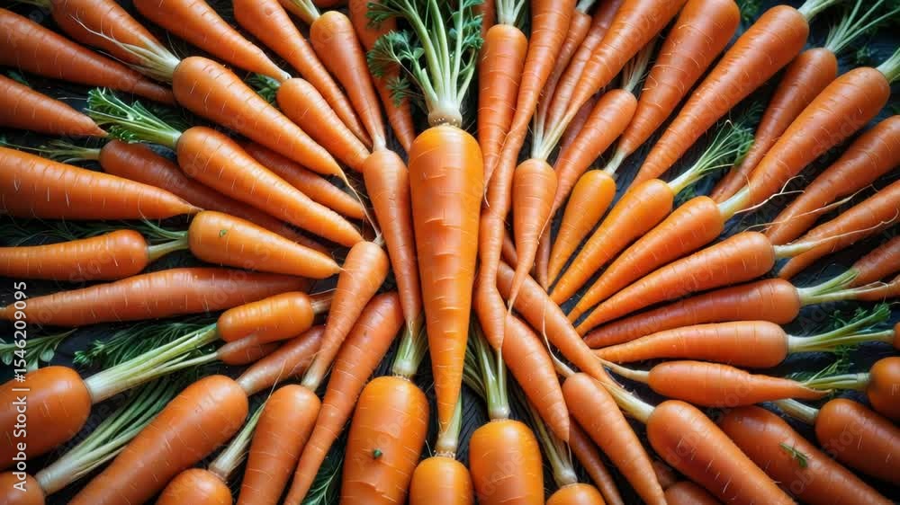 Poster a bunch of carrots arranged in a circular pattern