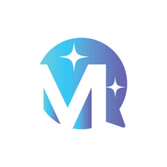 Letter M logo, M logo, AI logo set, modern and minimal design, tech-inspired, colorful icons and symbols, suitable for artificial intelligence, innovation, branding, startups, and digital identity.