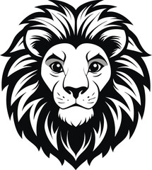 Fototapeta premium produce-a-detailed-black-and-white-drawing-of-a-lion.eps