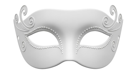 Isolated White Masquerade Mask